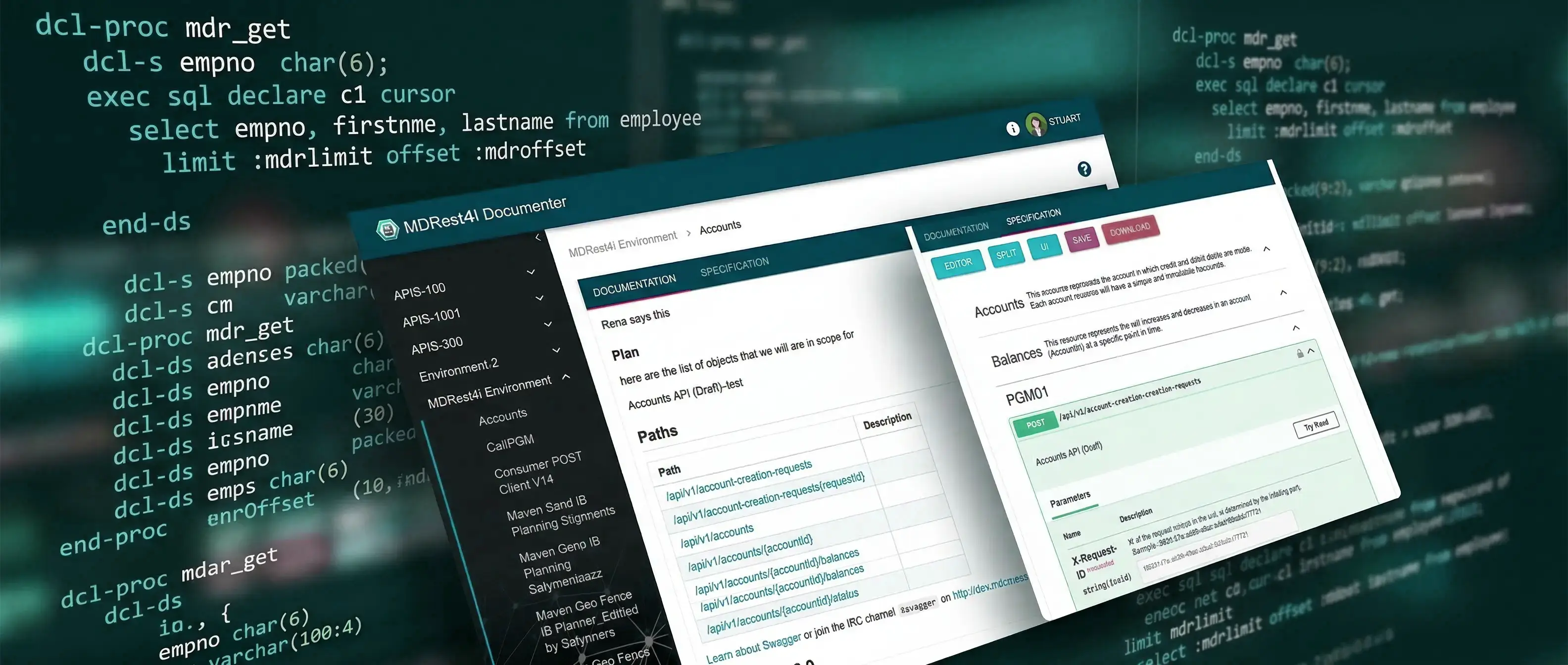 MDRest4i API Documenter web portal for viewing and editing technical documentation